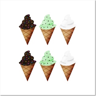 Ice Cream Cones Posters and Art